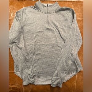 Nike Women's Gray Lined Quarter Zip Pullover